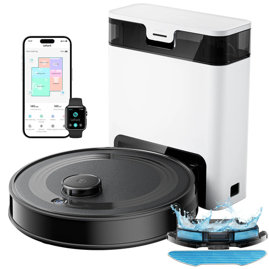LEFANT M2S Pro Robot Vacuum with Mop, Automatic Self-Emptying, LiDAR Navigation, and Wi-fi/Alexa Control