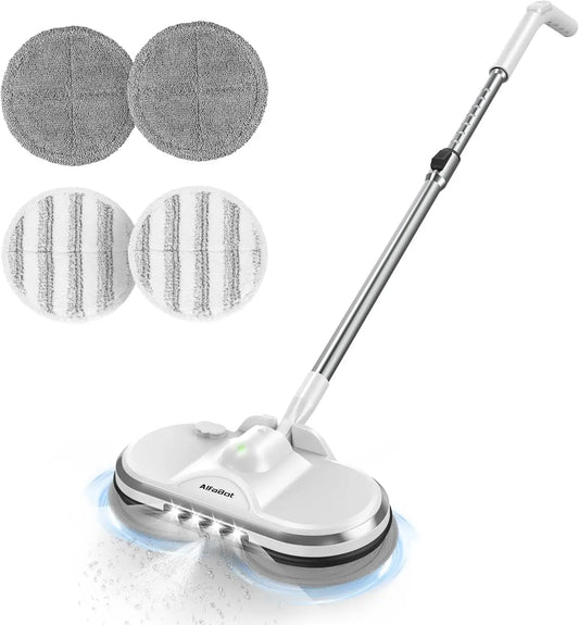 Cordless Electric Spin Mop for Floor & Window Cleaning, Lightweight and Rechargeable
