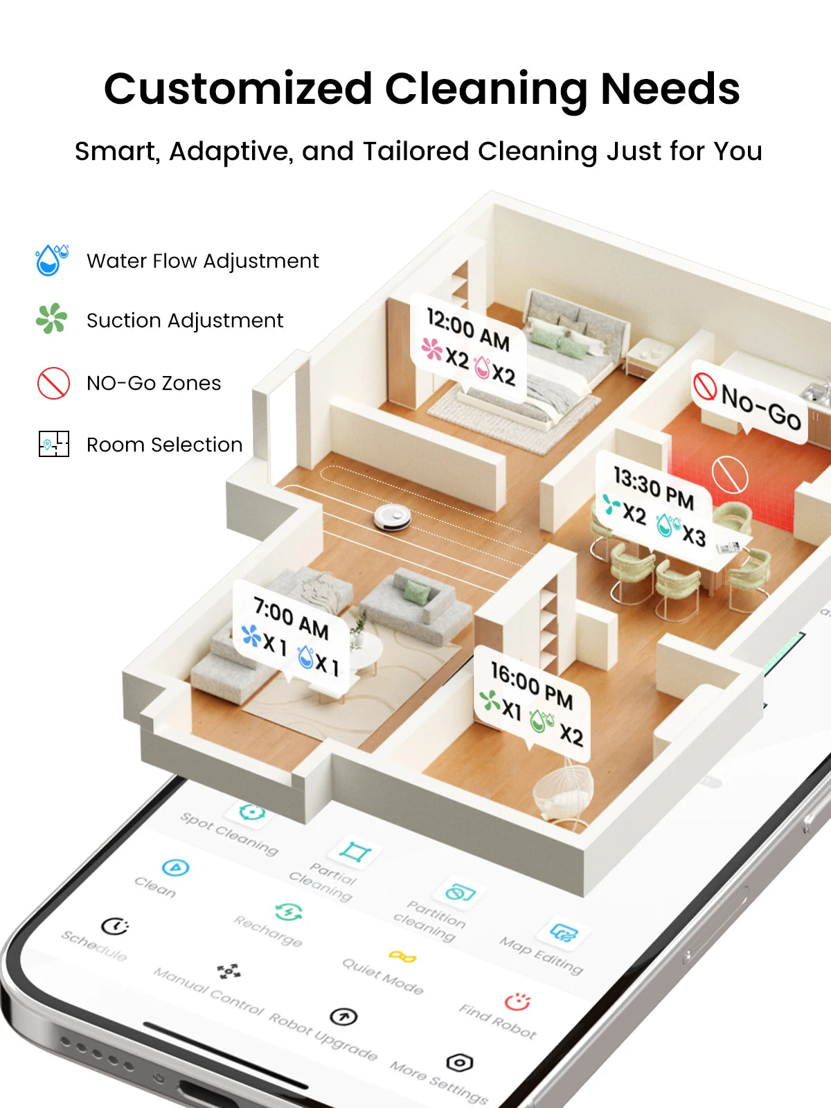 LEFANT M2 Robot Vacuum Cleaner with Mop, 5500Pa Suction and Laser Navigation