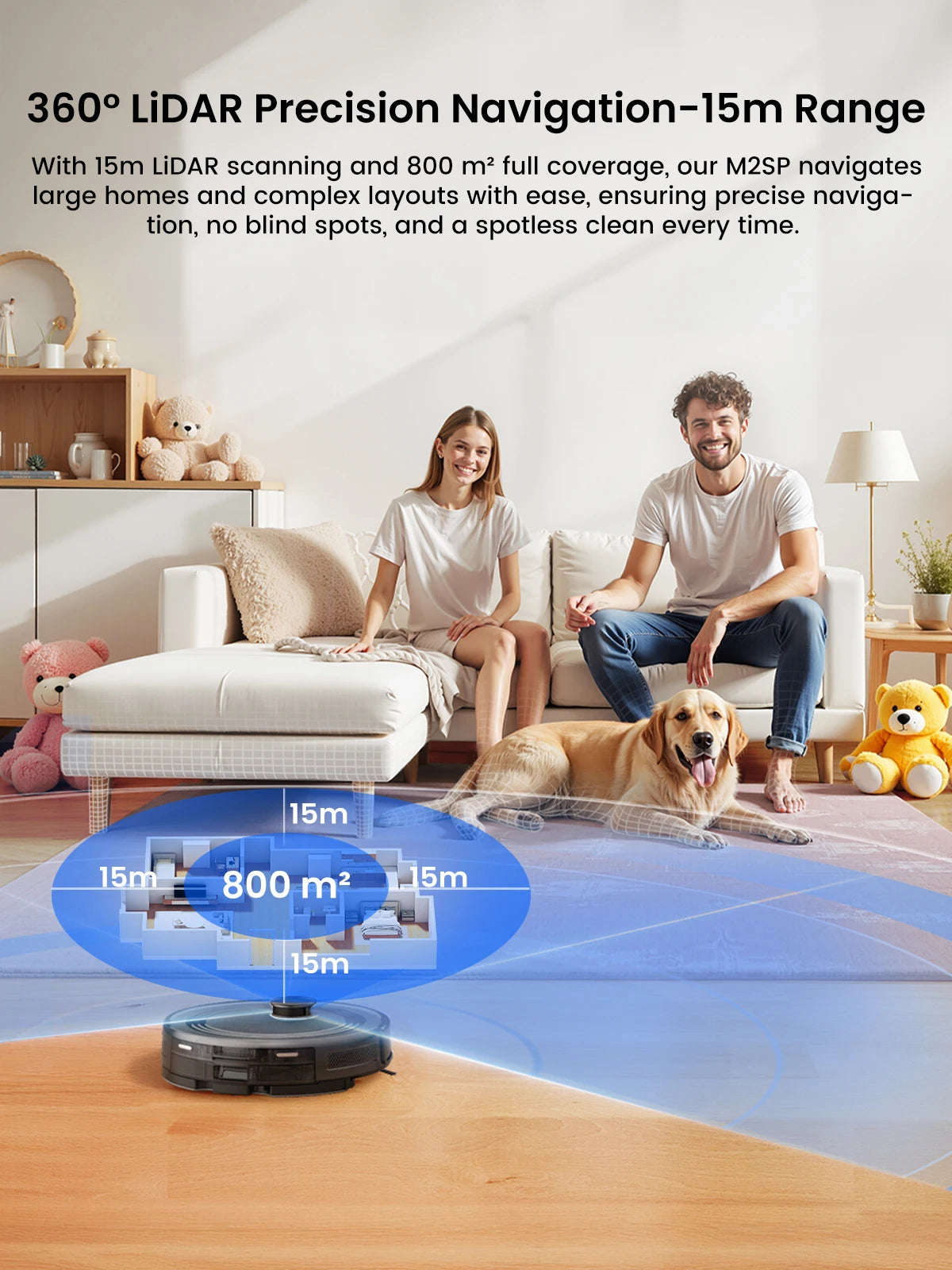 LEFANT M2S Pro Robot Vacuum with Mop, Automatic Self-Emptying,  LiDAR Navigation, and Wi-fi/Alexa Control